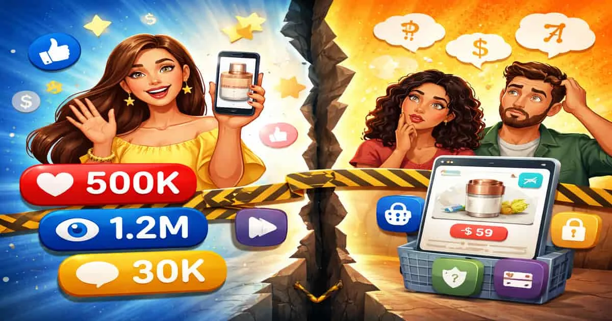 آلاف الإعجابات والتفاعل لا تعني ثقة كافية للشراء: فجوة الثقة بين المتابعة واتخاذ قرار الشراء