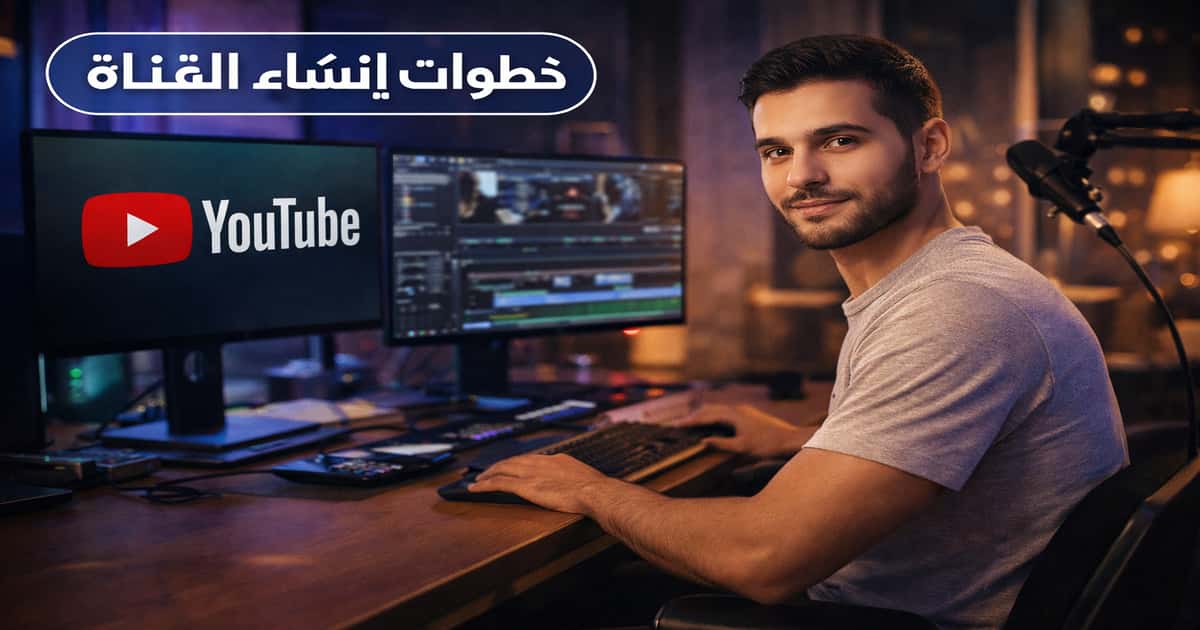 مخطط يوضح مراحل إنشاء قناة يوتيوب في 2026 من الفكرة إلى التفعيل ثم تنويع الأرباح